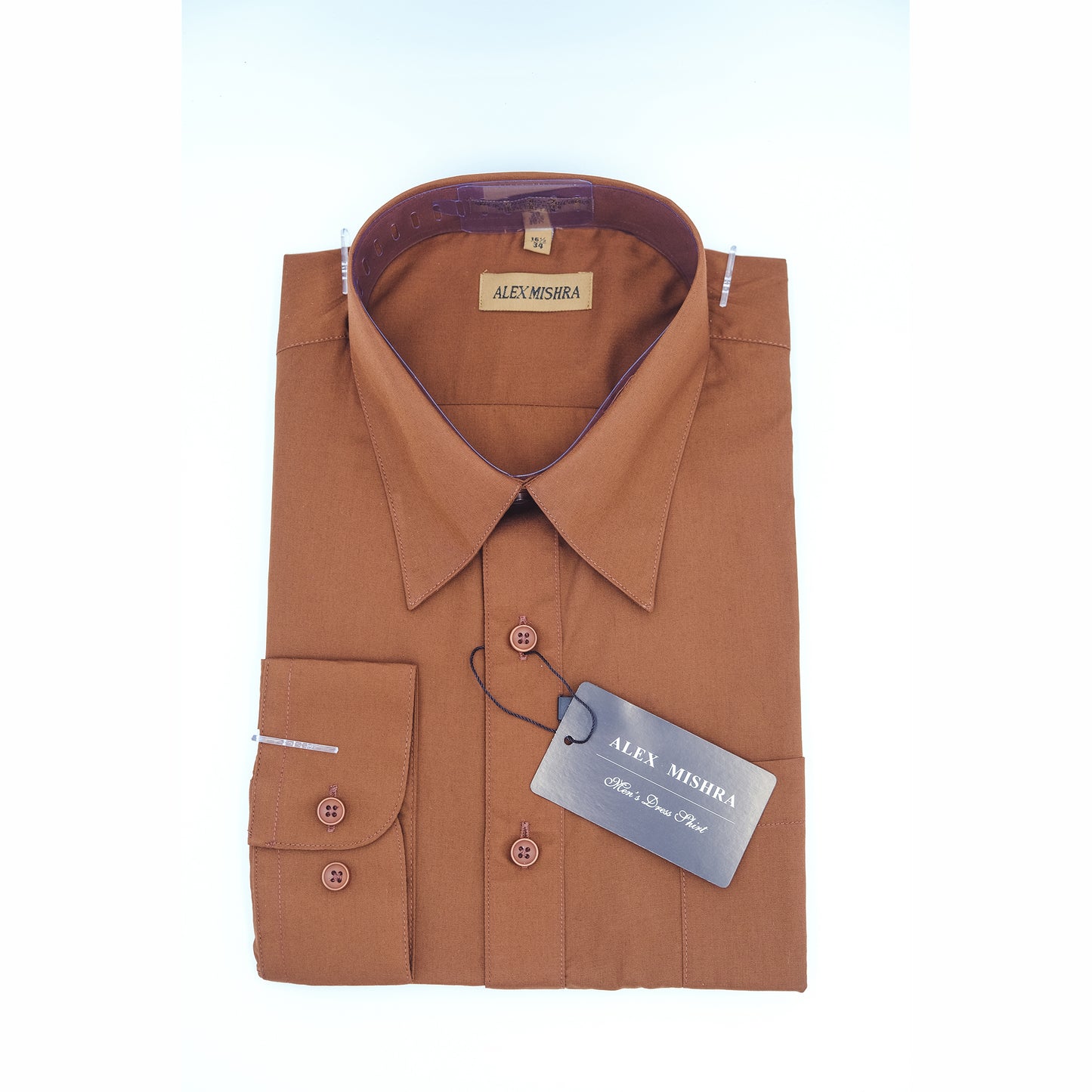 Solid Brown Dress Shirt