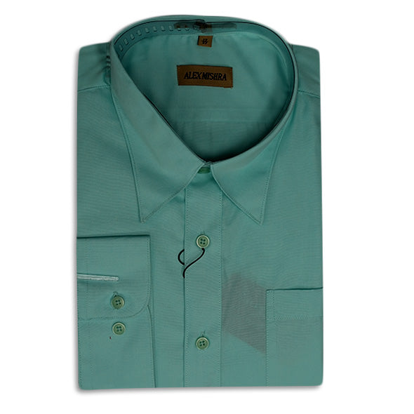 Solid Green Dress Shirt