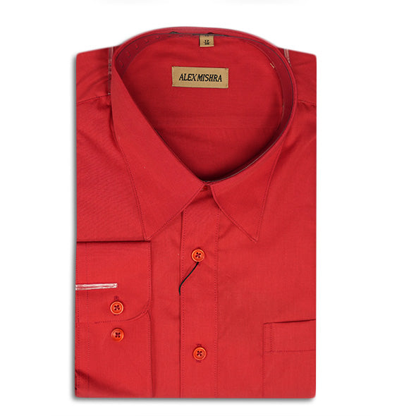 Solid Red Dress Shirt