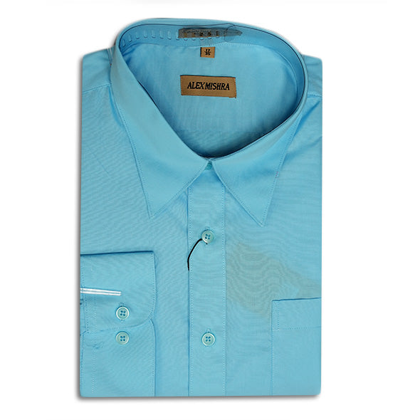 Solid Blue Dress Shirt