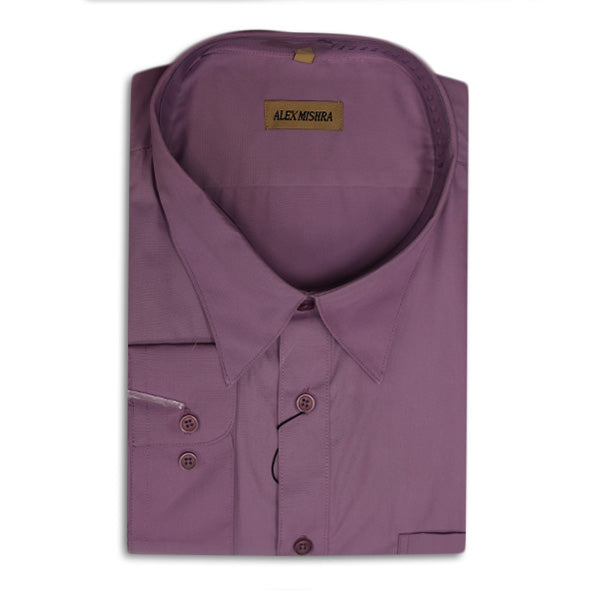 Solid Mauve Dress Shirt