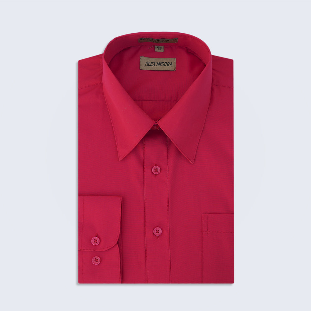 Solid Red Dress Shirt