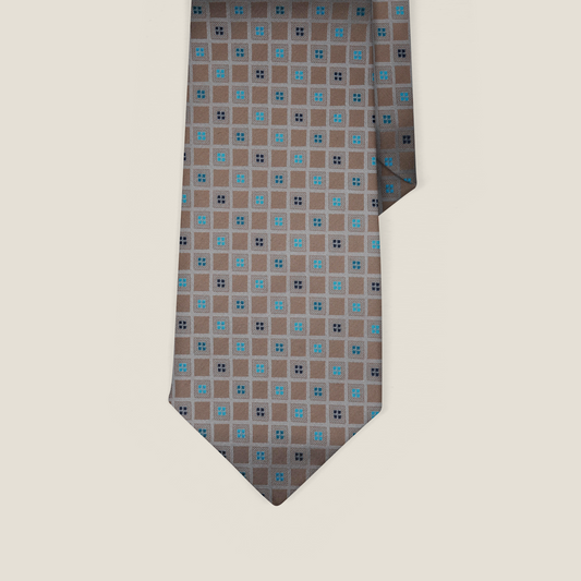 Taupe Techno Square Tie