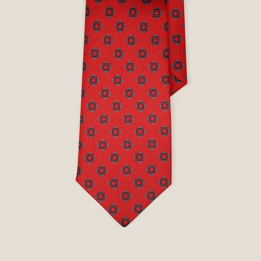 Scarlet Geometric Red Tie