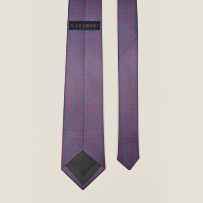 Blue Gridlock Tie