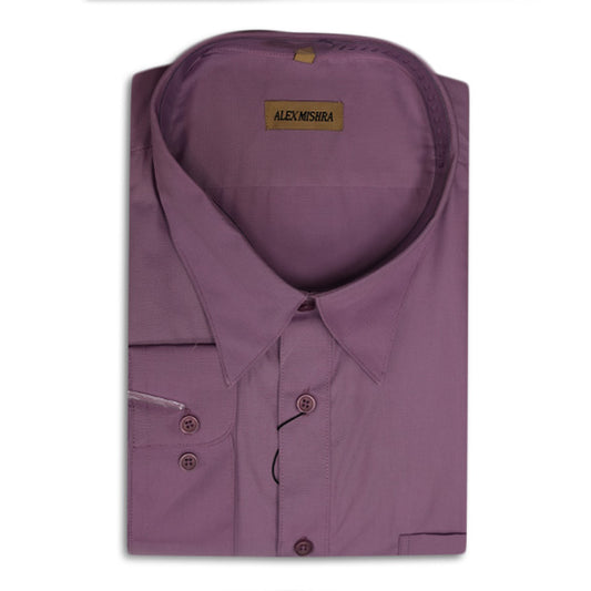 Solid Mauve Dress Shirt