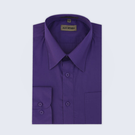 Solid Purple Dress Shirt