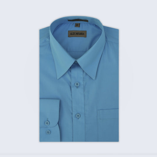 Solid Teal Dress Shirt