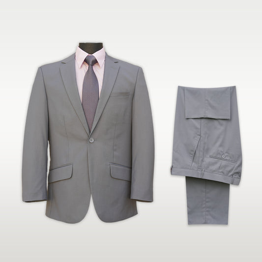 Solid Light Gray Suit