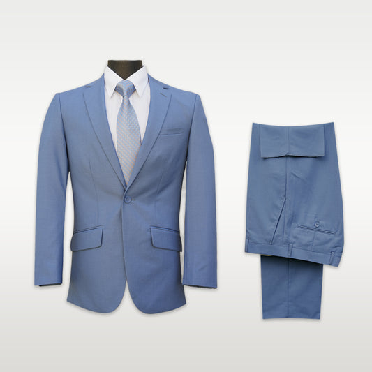 Solid Light Blue Suit