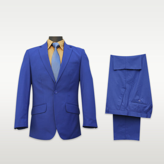 Solid Vibrant Blue Suit