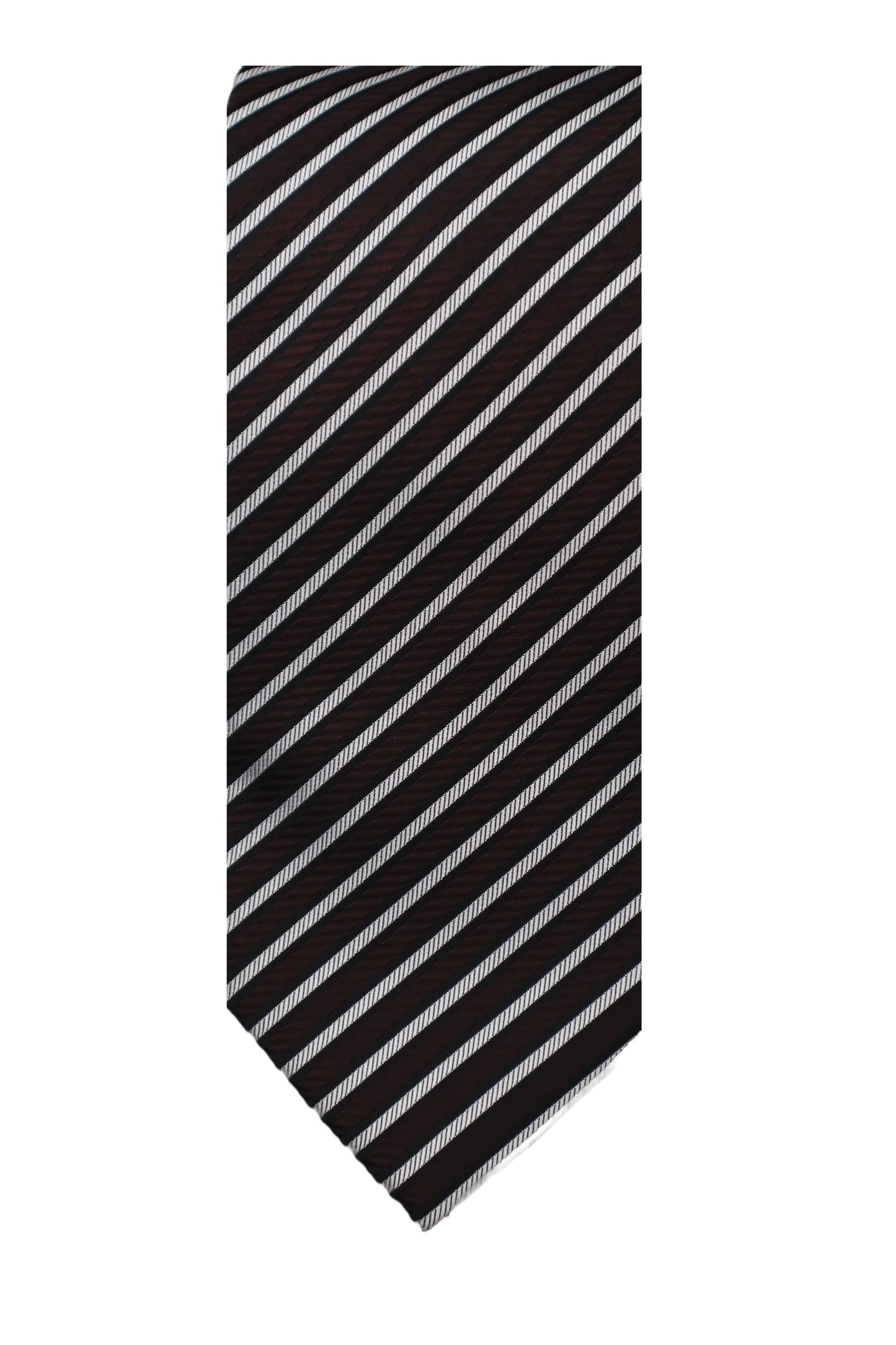 Black & White Striped Necktie
