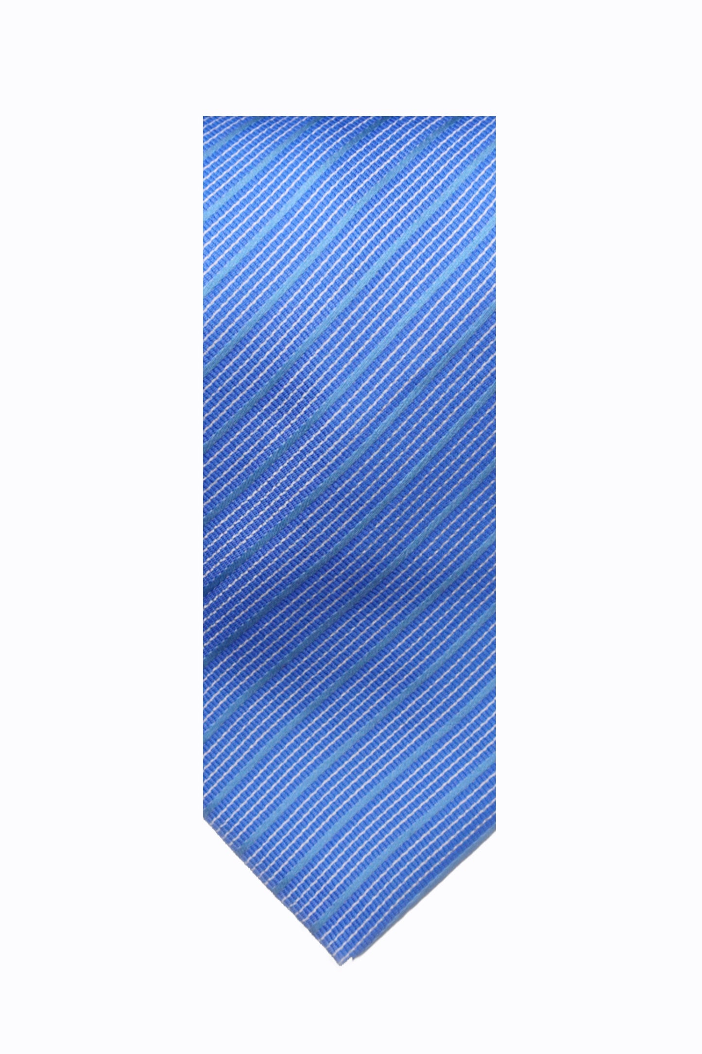 Blue Diagonal Striped Necktie
